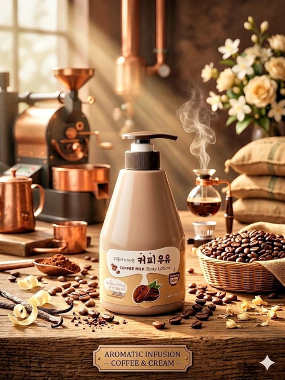 Kwailnara Coffee Milk Body Lotion - Nourishing & Firming Skin Cream